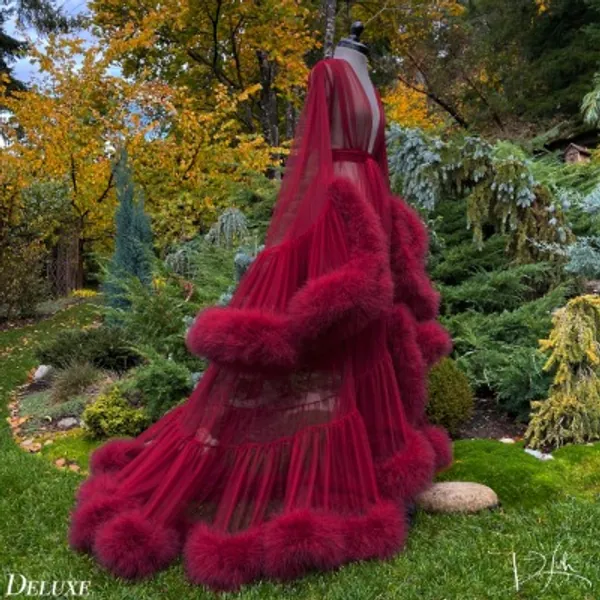 Red "Cassandra" Dressing Gown