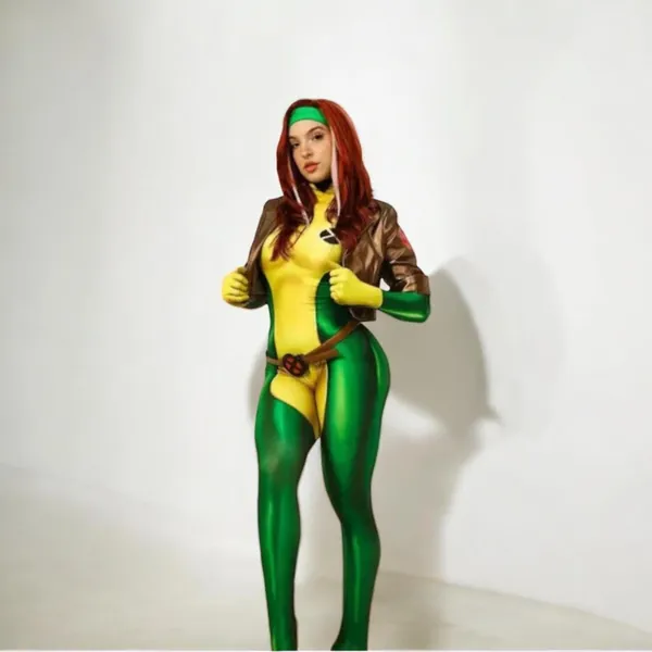 Anna Marie Rogue Cosplay X Men Cosplay Bodysuit 3D Printing Costume Adult Kids Zentai Suit Halloween Party Costume Women Girls