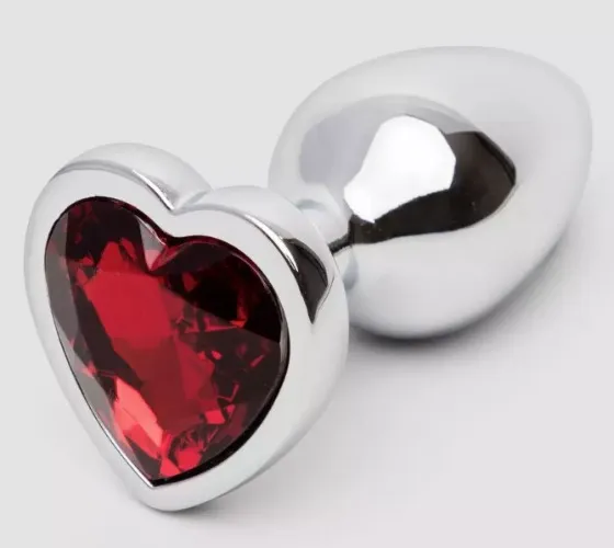 jewelled heart butt plug