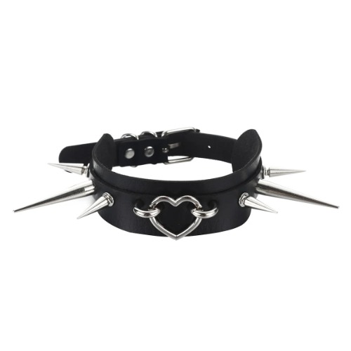 Ultra Goth Spiked Collar - Black