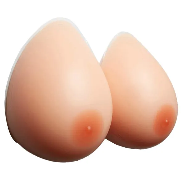 Silicone Breast Forms False Boobs Lifelike Fake Breast, Prosthesis Mastectomy Bra Inserts, 100% Non-Allergic Medical Silicone for Crossdresser Transgender Mastectomy Breast