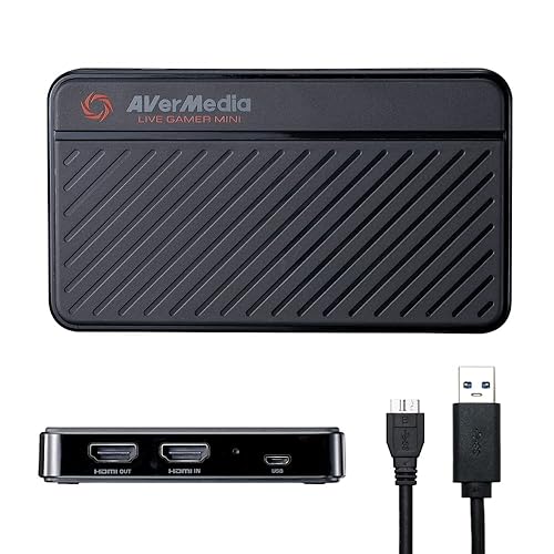 AVerMedia Live Gamer Mini, 1080p60 Capture Card with HDMI Pass-Thru, Plug & Play, for OBS, Xbox Series X/S, PS5, Switch, Win 11/macOS 12 (GC311) - 1080p60 hardware encoder