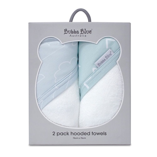 Hooded Towel / Bubba Blue Nordic 2 Pack /Mint