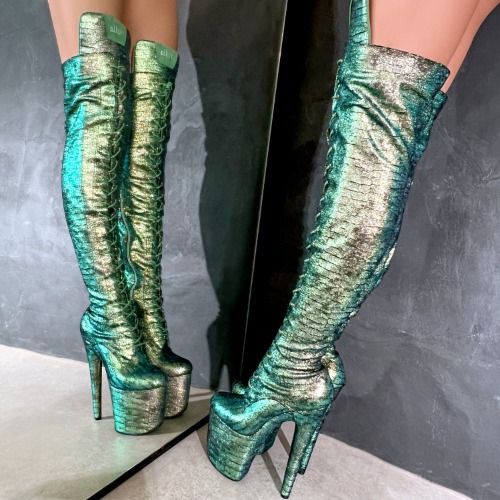 Mermaid Dreams Thigh High Front Lace - 8INCH | UK3 / EU36 / US5 / AU5