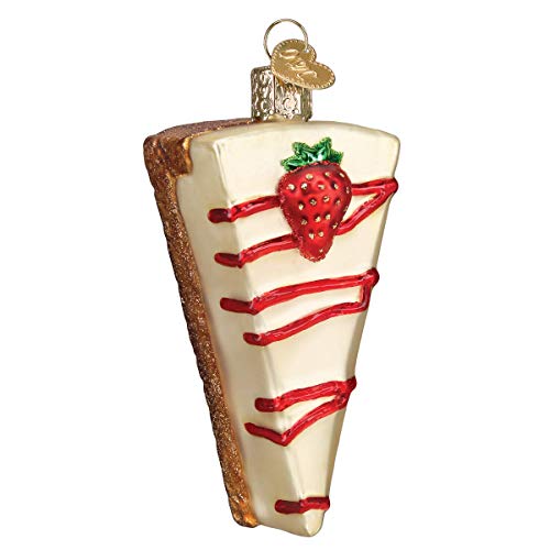 Old World Christmas Cheesecake Glass Ornament Free Box 32429 New