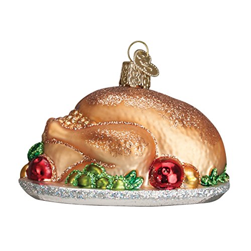 Old World Christmas Turkey Platter Glass Blown Ornament - Turkey Platter