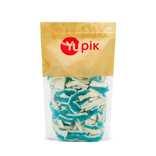 Yupik Gummy Blue Sharks, 1 kg, Gluten-Free, Fruity Flavor, Soft & Chewy, Shark-Shaped Gummies, Fun Treat, Sweet Candy, Delicious Snack, Ideal for Gifting, Holidays & Decorating