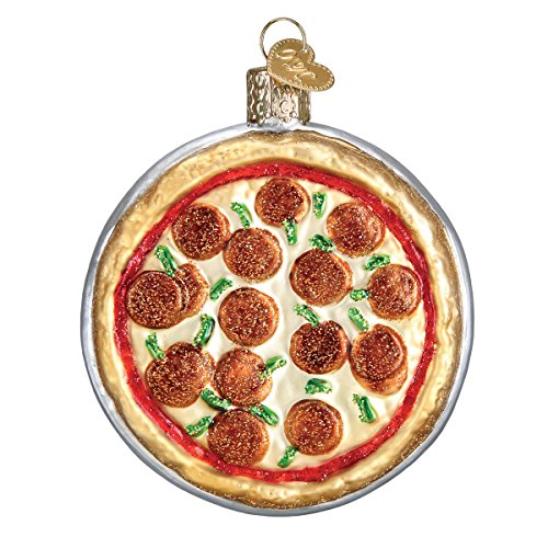 Old World Christmas Various Foods Glass Blown Ornaments for Christmas Tree Pizza Pie - Standard