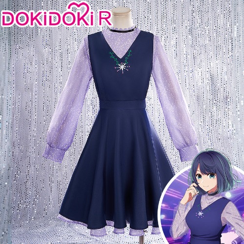 【In Stock】【Size XS-3XL】DokiDoki-R Anime Oshi no Ko Cosplay Kurokawa Akane Costume | XS