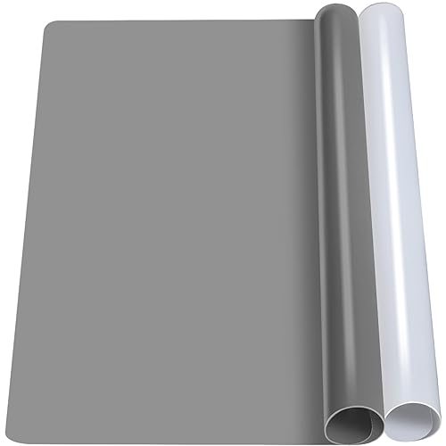 LEORBO Silicone Mats, 2 Pack 15.7"x 11.7" Silicone Sheets for Crafts & Resin Molds, Gray & Clear Mat - 15.7"×11.7" - Dark Gray & Translucent