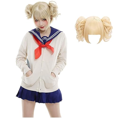 Anime Himiko Toga Cosplay Kostüm Japanische Schule JK Uniform Kleid Full Set für Halloween - 5 Piece Set - M
