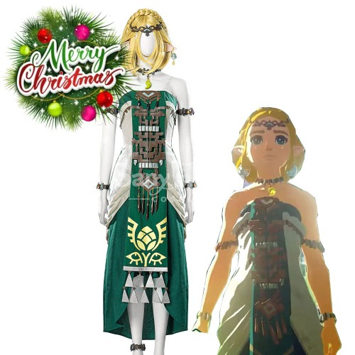 【In Stock】Game The Legend of Zelda Cosplay Princess Zelda Cosplay Costume - S