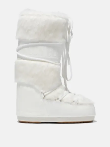 ICON WHITE FAUX-FUR BOOTS | Moon Boot® Official Store