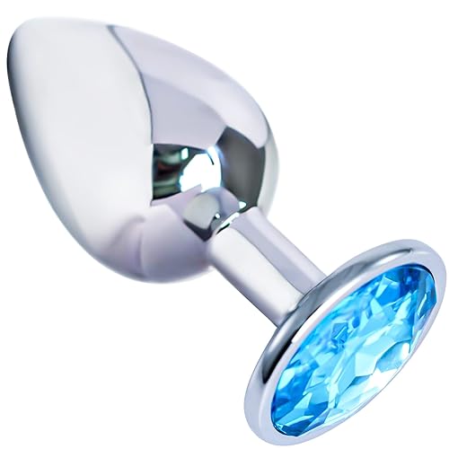 Prostate Massager Small Butt Plug, Prostate Toys Trainer Jeweled Adult Sex Toys Games, Prostate Sex Massager G Spot for Couples,Blue Anal Butt Plug - Blue