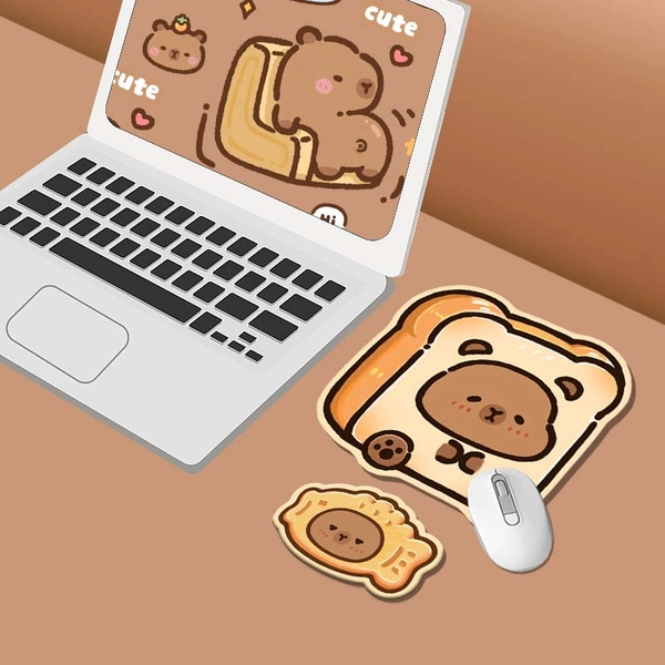 Capybara Wrist Rest Cute Capybara Room Decor Animal Mouse Pad