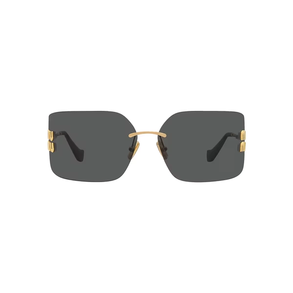 MIU MIU MU 54YS Gold - Woman Luxury Sunglasses, Dark Grey Lens
