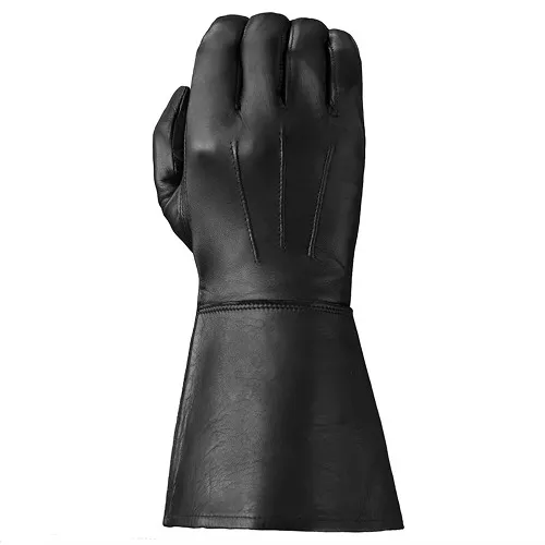 Lined Leather Gauntlet Gloves