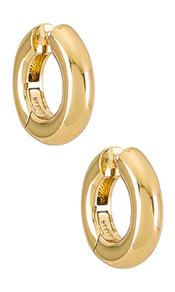 BaubleBar Dalilah Huggie Hoops in Gold from Revolve.com