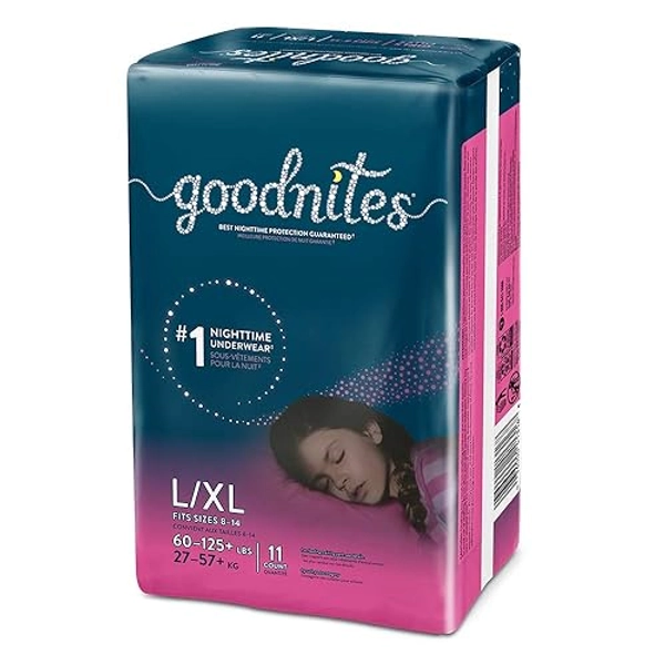 Goodnites, Girls Bedwetting Underwear, L/XL, 11 Ct