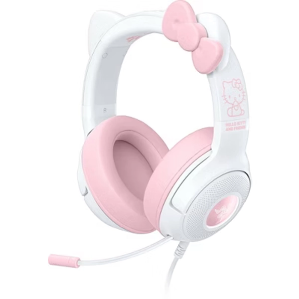 Razer Kraken Kitty V2 Wired USB A Gaming Headset with Kitty Ears and Chroma RGB Lighting - Hello Kitty Edition: Compatible with Personal Computer