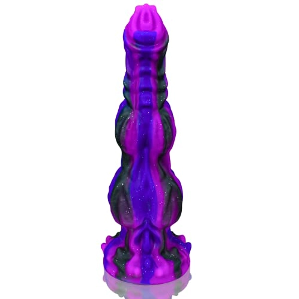 9.6" Horse Cock Dildo Wide Wolf Dildo Unicorn Canine Dildo with 2 Big Knots, Huge Thick Dildo Fantasy Horse Sex Toy with Strong Suction Cup, Soft Anal Dildo Knot Dog Dildo, Adult Toys for Women Men