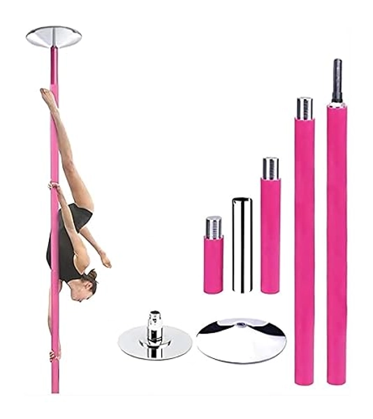 Silicone Dance Pole - 360 Spin & Static Stripper Pole for Home Fitness, Gym & Party - Removable, Bar Equipment