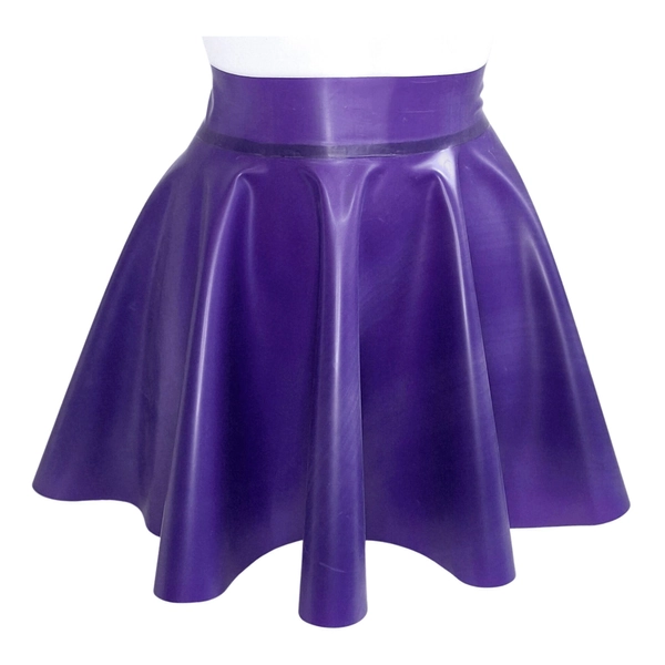 Semi Transparent Mauve Purple Latex Skater Skirt/Circle Skirt