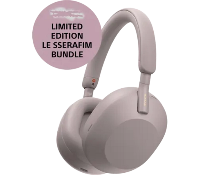 WH-1000XM5 Wireless Industry Leading Noise Canceling Headphones | Smoky Pink x LE SSERAFIM