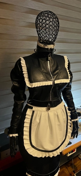 Genuine Leather Maid Dress