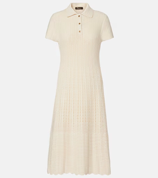 Loro piana Arola knitted cotton polo dress
