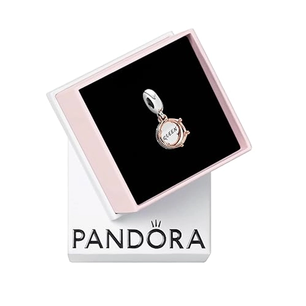 PANDORA Queen & Regal Crown Dangle Charm Bracelet Charm Moments Bracelets - Stunning Women's Jewelry - Gift for Women - Made Rose & Sterling Silver, With Gift Box