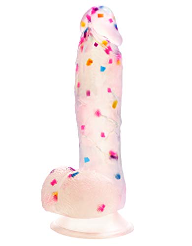 7.6 Inch Colorful Liquid Realistic Dildos, Human Safety Material,Medical Silicone, with Powerful Suction Cups, Suitable for Women/Men/Gay, Adult Toys for Women or Beginer
