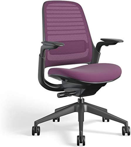 Steelcase Series 1 Office Chair - Ergonomic Work Chair with Wheels for Carpet - Helps Support Productivity - Weight-Activated Controls, Back Supports & Arm Support - Easy Assembly - Concord - Concord - Carpet Casters - Chair