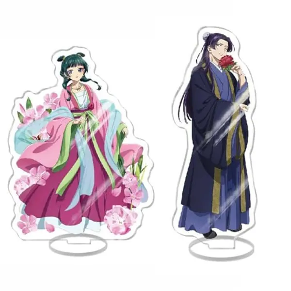 2Pcs Kusuriya Figure Diaries Maomao Figures Jinshi Standing Figure Creative Gift Toy Figure Acrylic Peripheral Ornaments Collections for Fans