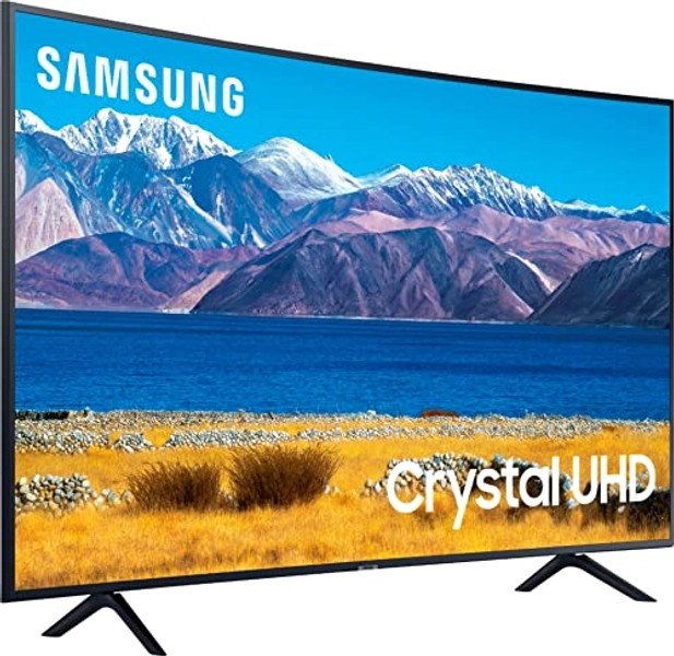 SAMSUNG 65-inch Class Curved UHD TU-8300 Series - 4K UHD HDR Smart TV With Alexa Built-in (UN65TU8300FXZA, 2020 Model), CHARCOAL BLACK