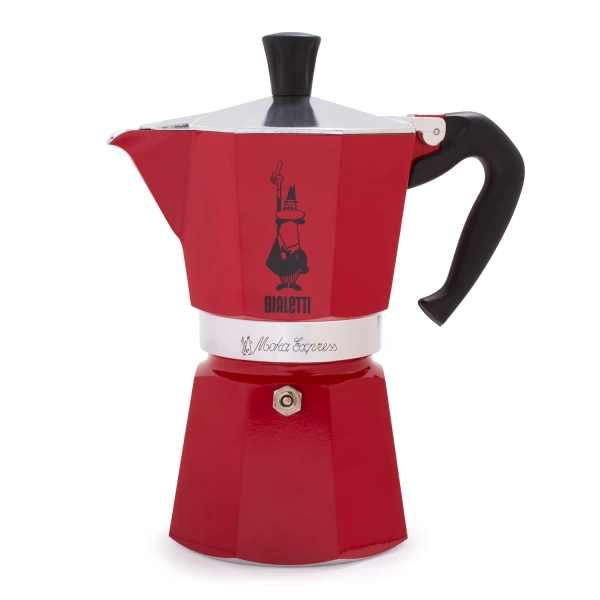 Bialetti Red Moka Express 6-Cup Espresso Maker