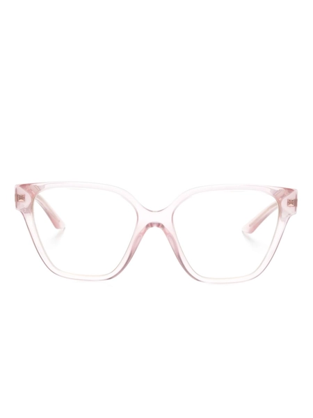 geometric-frame glasses