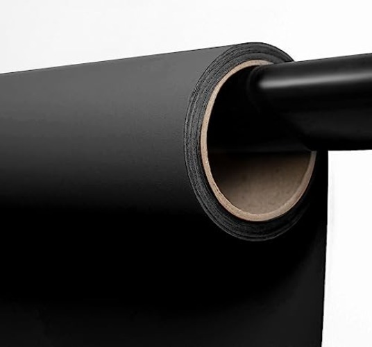Kate Seamless Paper Backdrop Black Seamless Backdrop Paper Rolls Paper Backdrop (53''x32.8' Jet) - 53'' x 32.8' - Jet