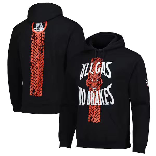 Men's Black Jacob Fatu All Gas No Brakes Pullover Hoodie