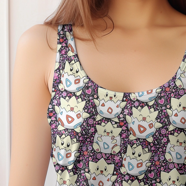 Togepi Tank Top - Togepi AOP Tank Top & Togepi Unisex Tank Top