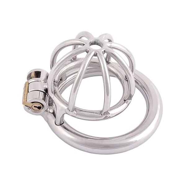 TERNENCE Metal Male Chastity Device Small 304 Steel Stainless Comfortable Cock Cage Adult Game Sex Toy D250 (1.97 inch / 50mm) Silver Grey