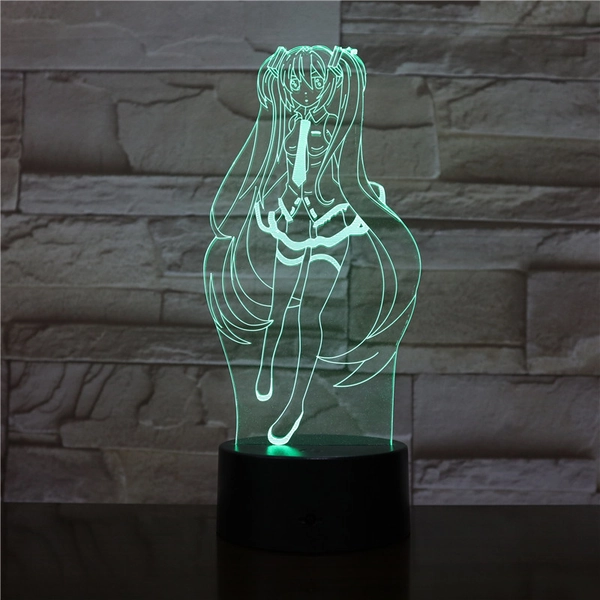 Miku LED Night Light Miku LED Desktop Lamp Miku Lover Gifts