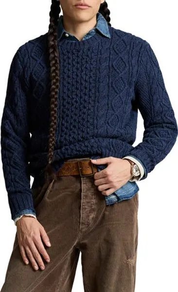 Cable Knit Cotton Fisherman Sweater