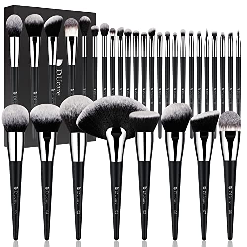 DUcare Makeup Brushes Professional 32Pcs Make up Brushes Set Premium Synthetic Kabuki Foundation Blending Brush Face Powder Blush Concealers Eye Shadows - 32Pcs