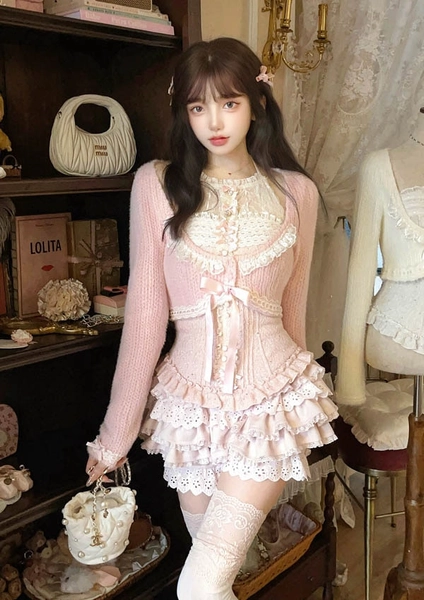 Bobon21 Pink Cropped Bolero!!