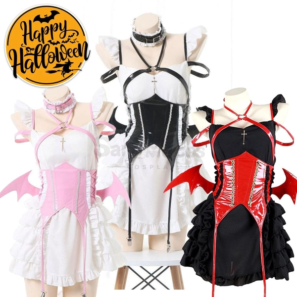 【In Stock】Halloween Cosplay Sexy Cosplay Japanese Style Sweetheart Maid Devil Lolita Dress Cosplay Costume