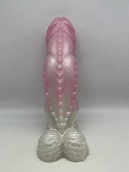 Demon Devil' 8 inch 00-30 shore soft firmness color PINK &amp;amp; WHITE FLOP