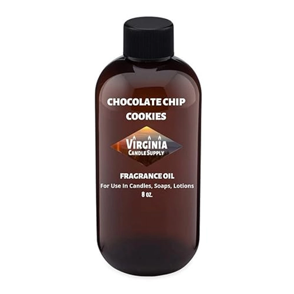 Chocolate Chip Cookies Fragrance Oil (8 oz Bottle) for Candle Making, Soap Making, Tart Making, Room Sprays, Lotions, Car Fresheners, Slime, Bath Bombs, Warmers…