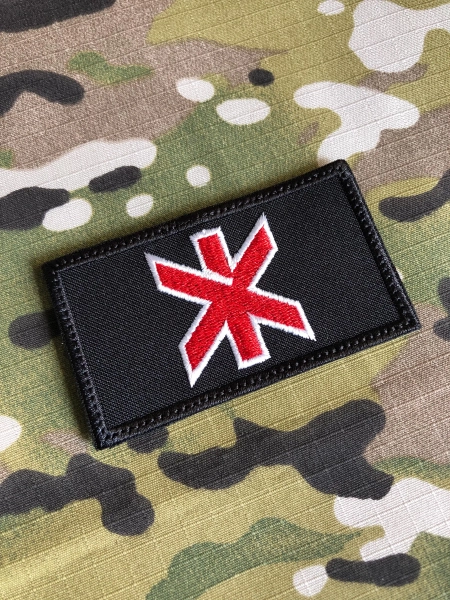 Cyberpunk Trauma Team Embroidered Morale Patch Hook Fastener Backing Black