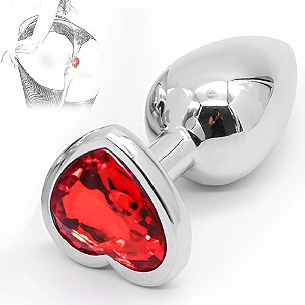 Date Night Gifts for Lover Heart Shape Butt Training Tool Anales Relaxing Plugs Adult Toy for Women and Couples Game Sunglasses XD7